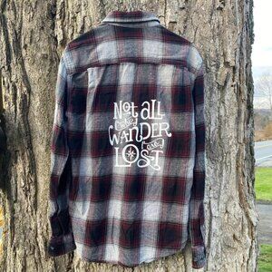 Not all who wander are lost flannel ... Small - Unisex.